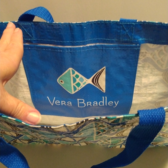 Vera Bradley large reusable shopping bags. Fish pattern. Like new. - Picture 2 of 2